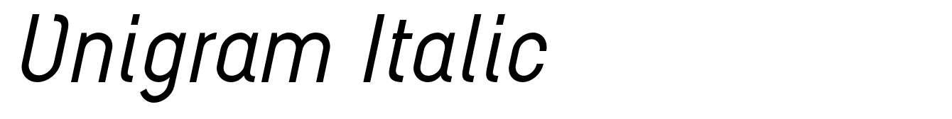 Unigram Italic